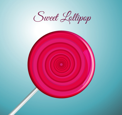 Delicious lollipop Vector material