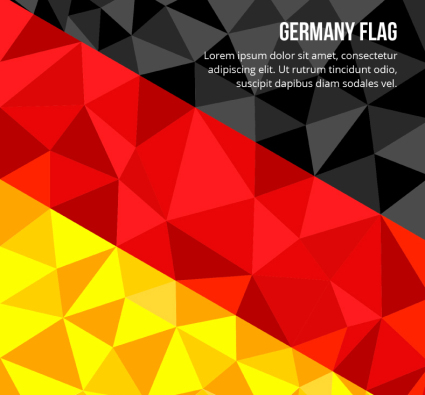 Geometric German flag background vector material