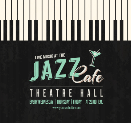 Jazz Cafe posters vector material
