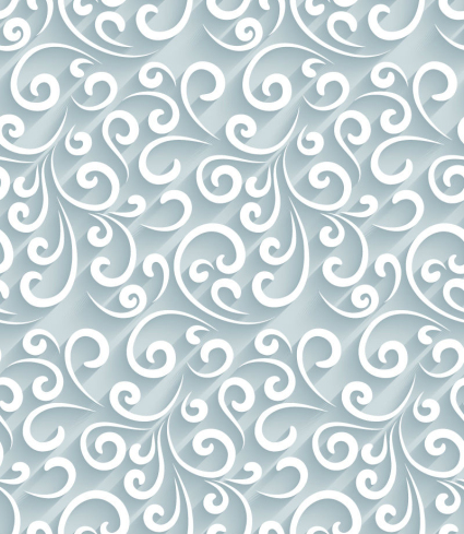 White curl pattern seamless background vector
