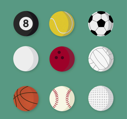 9 ball with exquisite design vector material