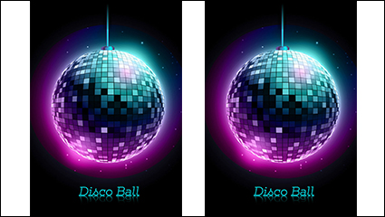 Disco lights glare ball vector material