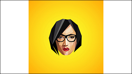 Head of a Woman abstract design vector material