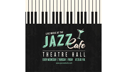 Jazz Cafe posters vector material