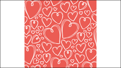 Hand-painted love seamless background vector material