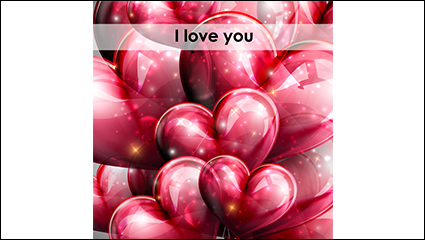 Red balloons vector material texture of love