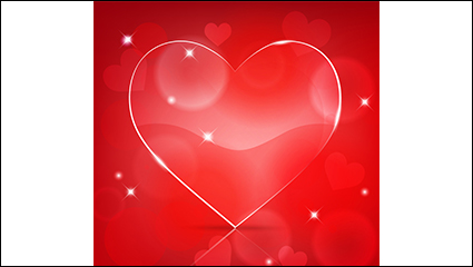 Transparent love creative design vector material