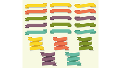 20 of the paper ribbon banner vector material