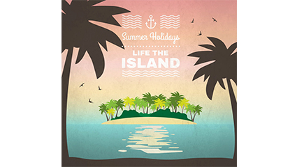Coconut Island summer vector material