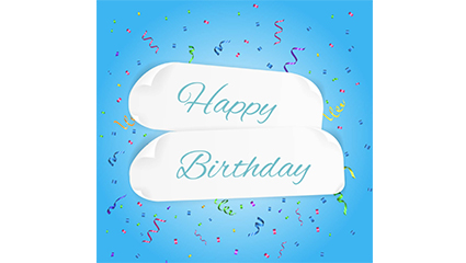 Birthday happy sticker vector material