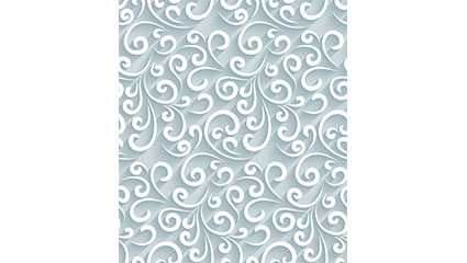 White curl pattern seamless background vector