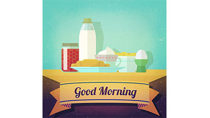 Flat style vector material Nutrition Healthy Breakfast