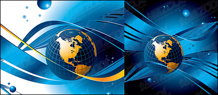 Blue Earth City line vector material