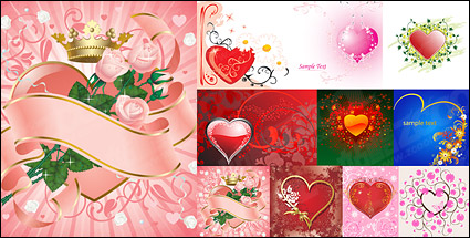 heart-shaped theme of the vector material