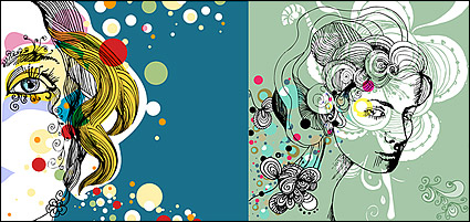 the trend of female illustrator vector material