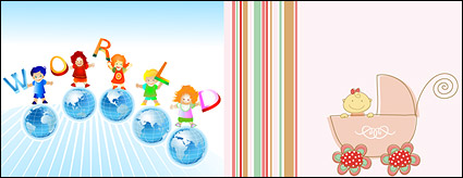 Infant children vector material