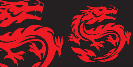 Vector material dragon totem