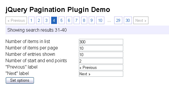 JQuery can control the amount of content-based paging code (JS + CSS)
