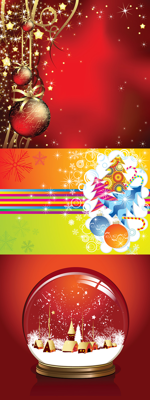 Snow, Star, decorative balls, glass ball, crystal ball Vector 