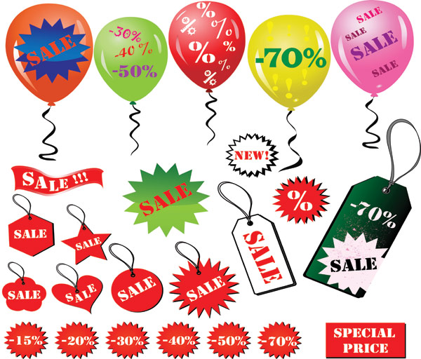 Discount sales element vector 