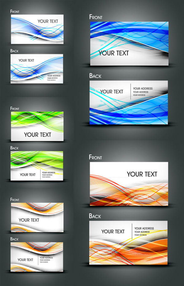 Gorgeous dynamic flow line card - vector material