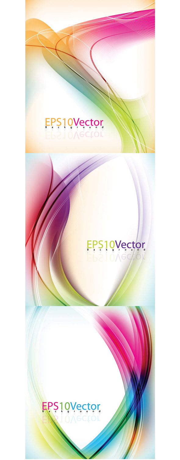 Colorful lines background vector dynamic