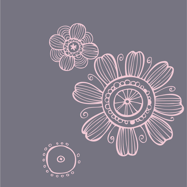 Intensive hand-painted pattern vector material -2