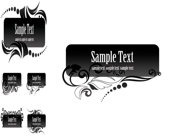 Black aesthetic text box vector 
