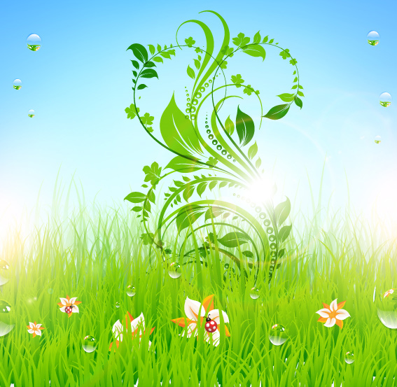 Grass green pattern 05 - vector