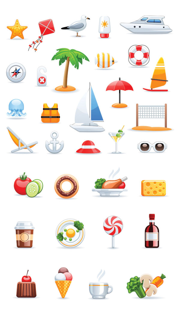 A variety of icon sets 02 - vector