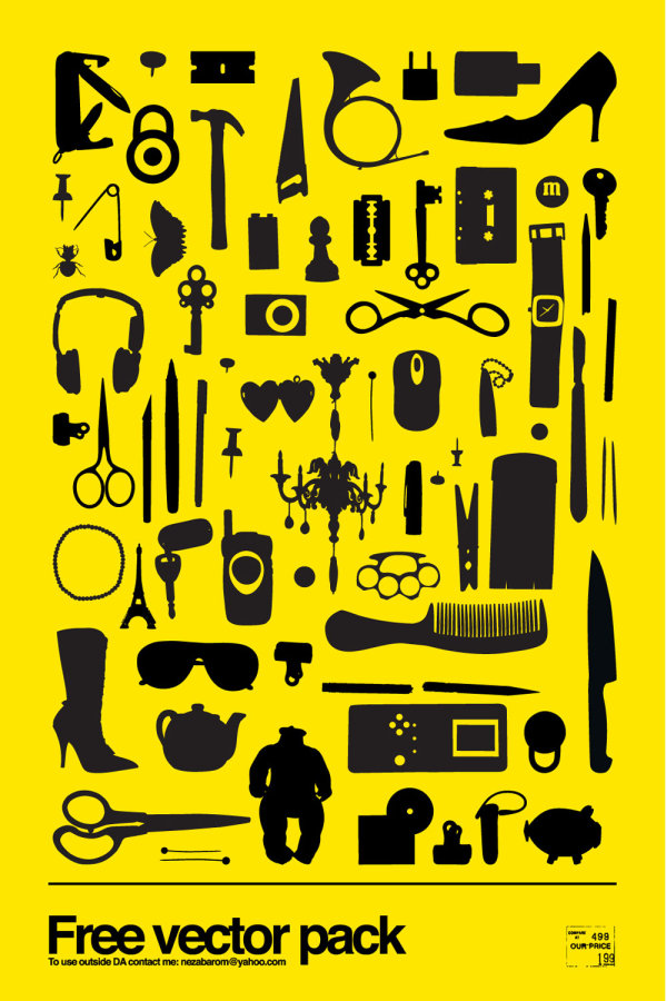 Sophisticated tools silhouette - vector