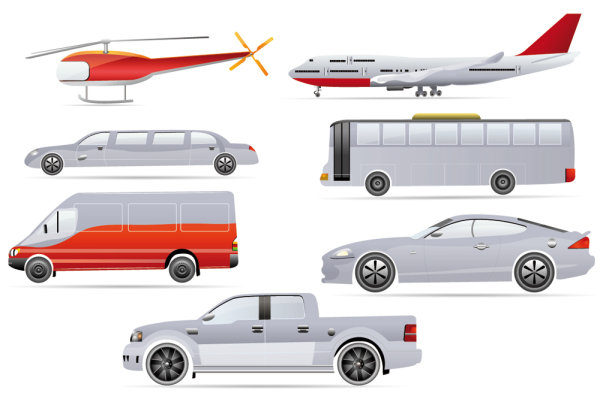 Cartoon transport - vector