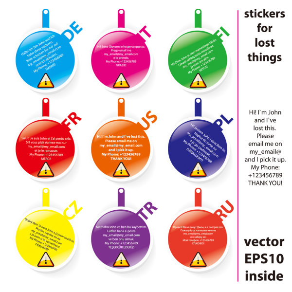 Fine label 02-- vector material