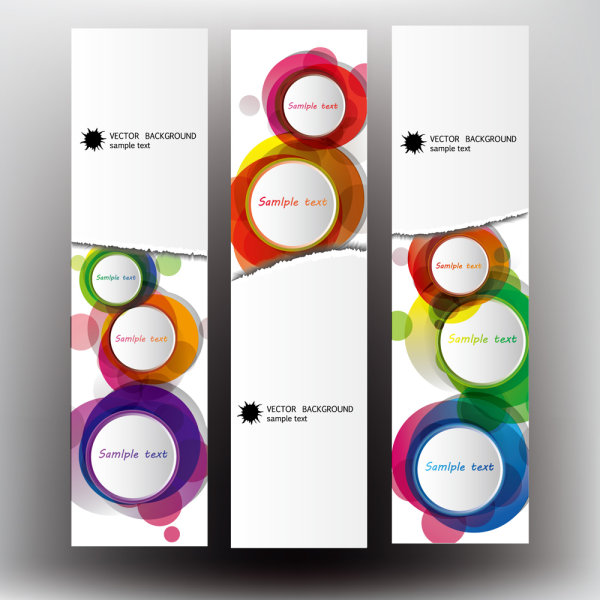 Beautiful long card 01 - vector material