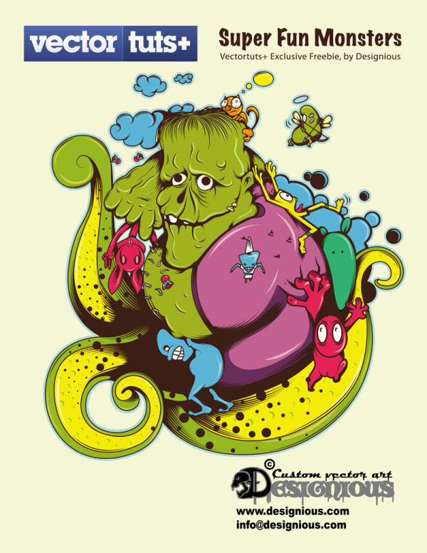 The trend of cartoon images - vector material