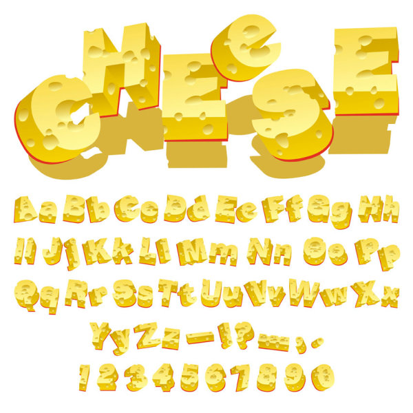 Cheese Creative alphabet - vector material