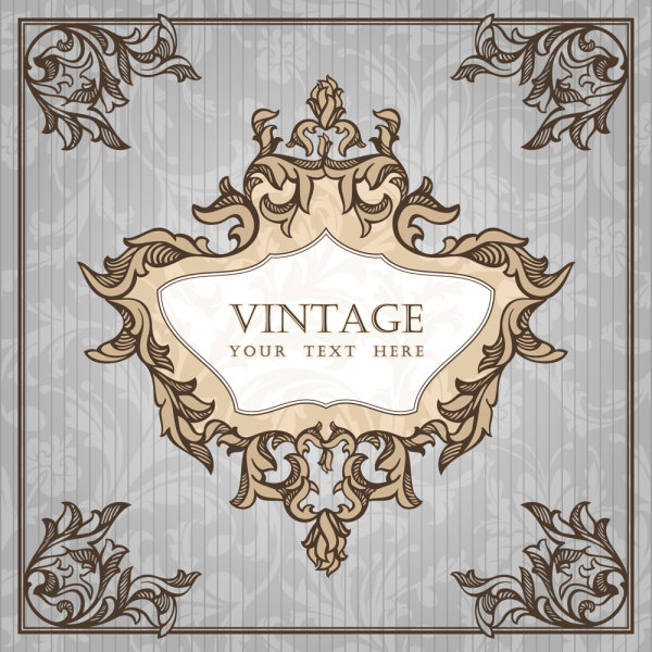 European-style lace pattern 04 - vector material