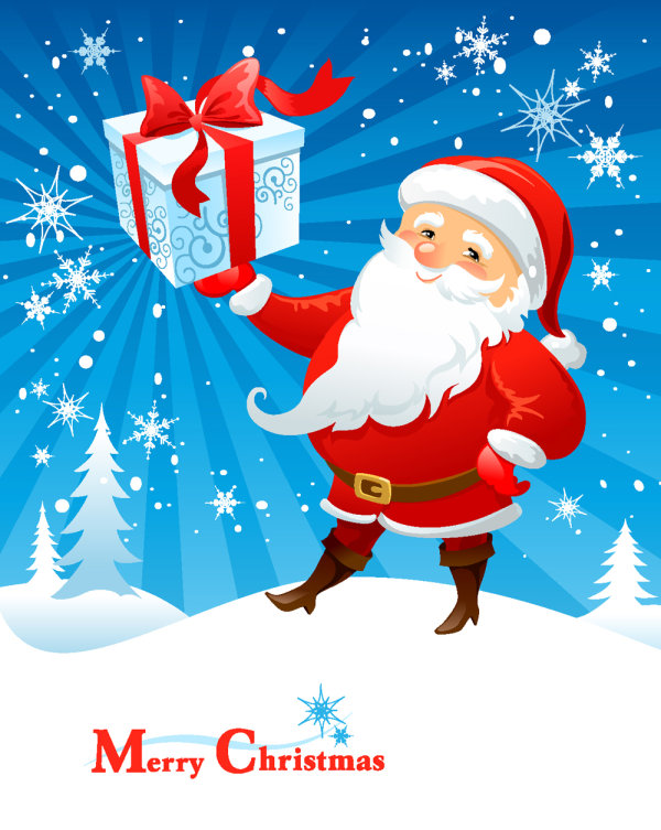Cartoon Santa Claus 02 - vector material