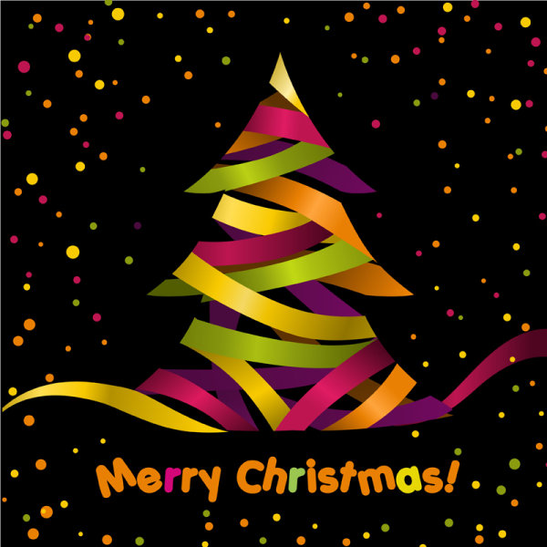 Creative Christmas tree 04 - vector material