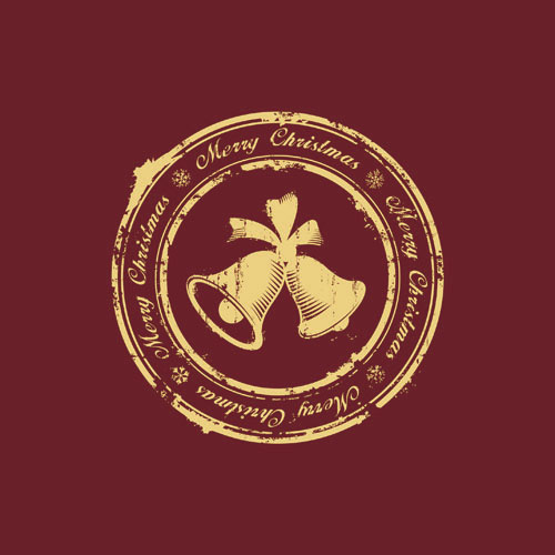 Beautiful Christmas bells background 03 - vector material