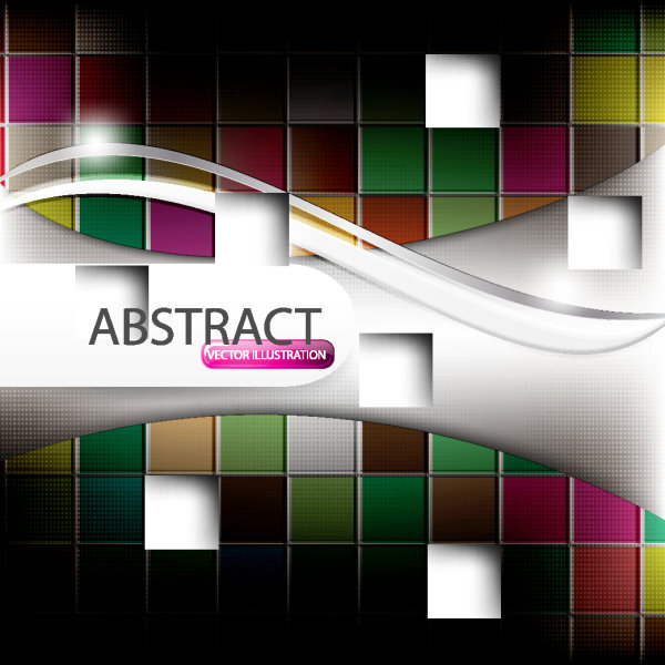 Gorgeous box background 02 - vector material