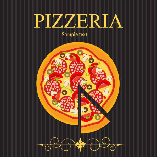 Pizza illustrator 03 - vector material