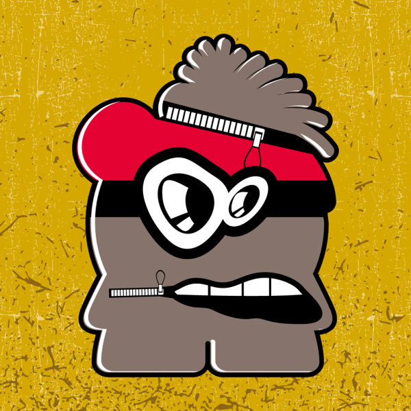 Funny cute cartoon 03 - vector material