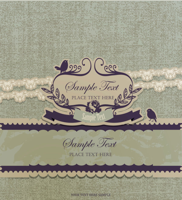 Retro pattern background 05 - vector material