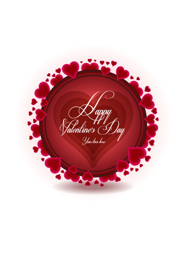 Exquisite Valentine background 02 - vector material