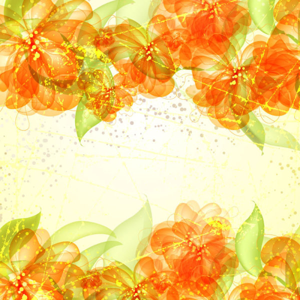 Colorful flowers background 05 - vector material
