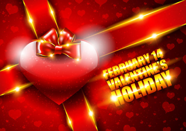 Valentine background 03 - vector material