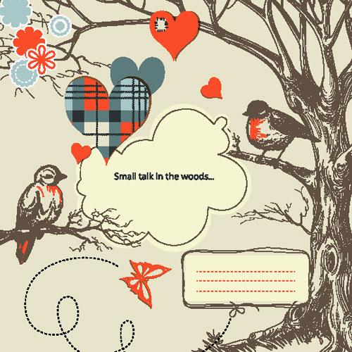 Cartoon illustrator pattern 07 - vector material