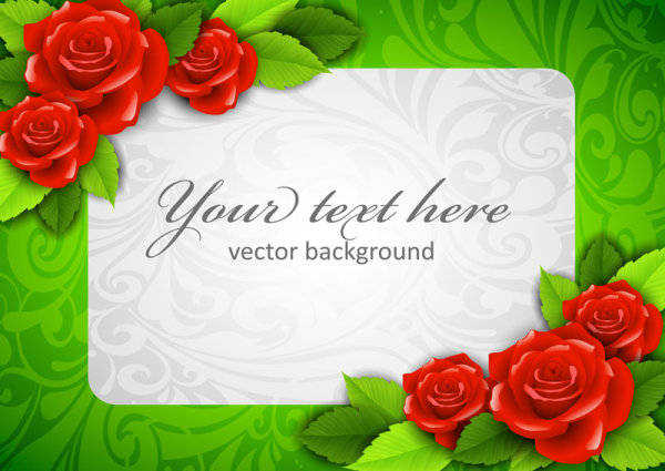 Roses border 03 - vector material