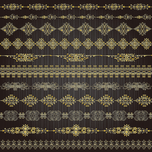 Gold lace pattern 02 - vector material